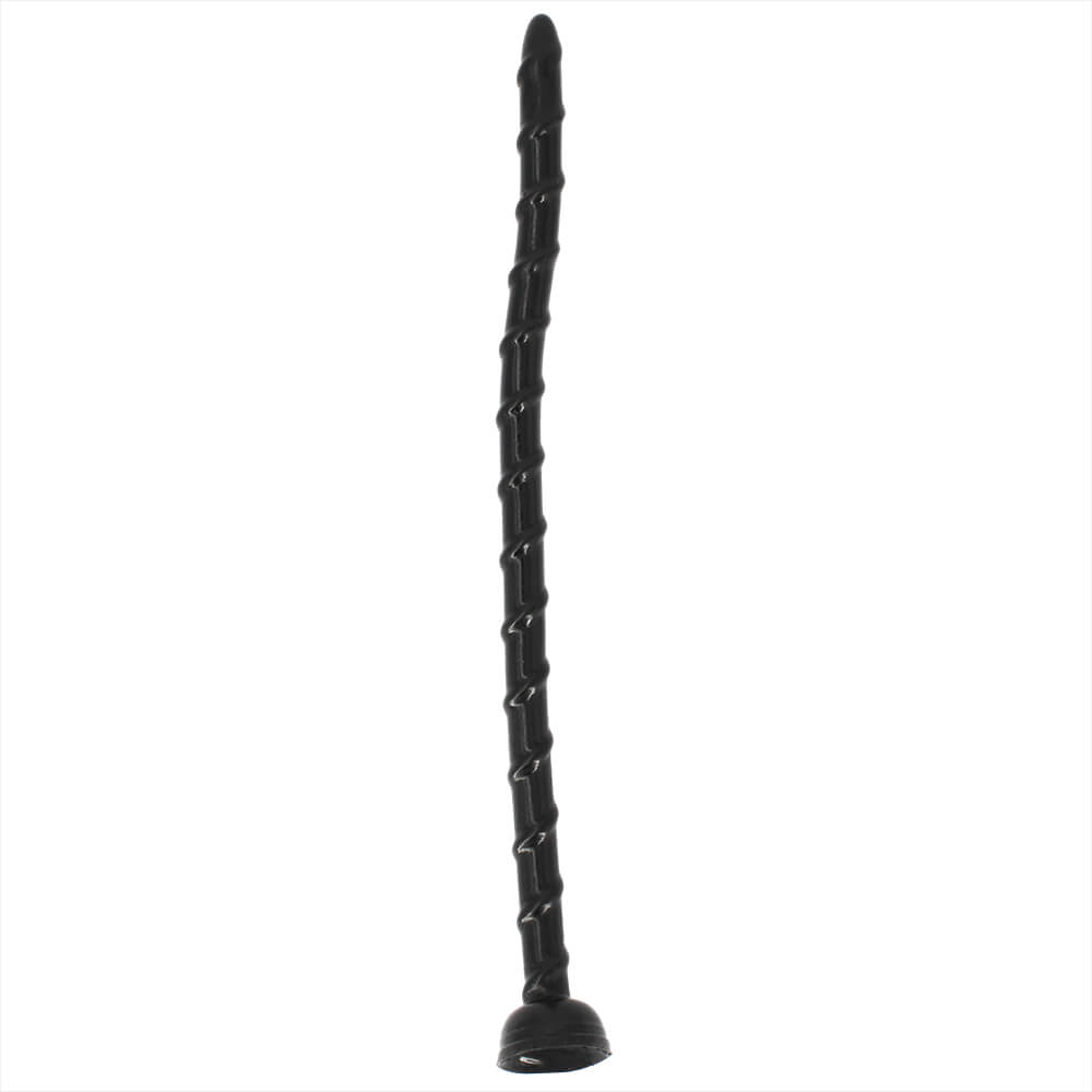 Gode long vinyle noir Analconda Surucu 44cm x 2cm
