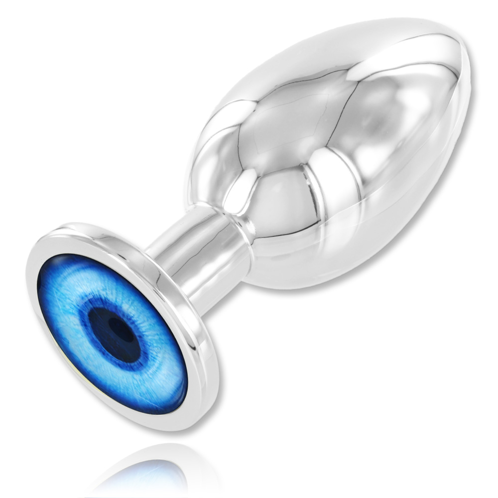 Plug anal bouton de rose acier 30mm logo Blue Eye