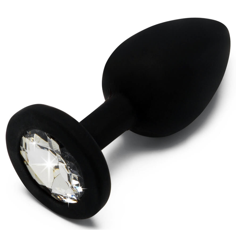 Plug bijou d'anus silicone noir Toy Joy Diamond Booty Small 2.7x6cm