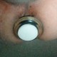 Plug tunnel anal transparent avec bouchon Inpull M - 5x5cm