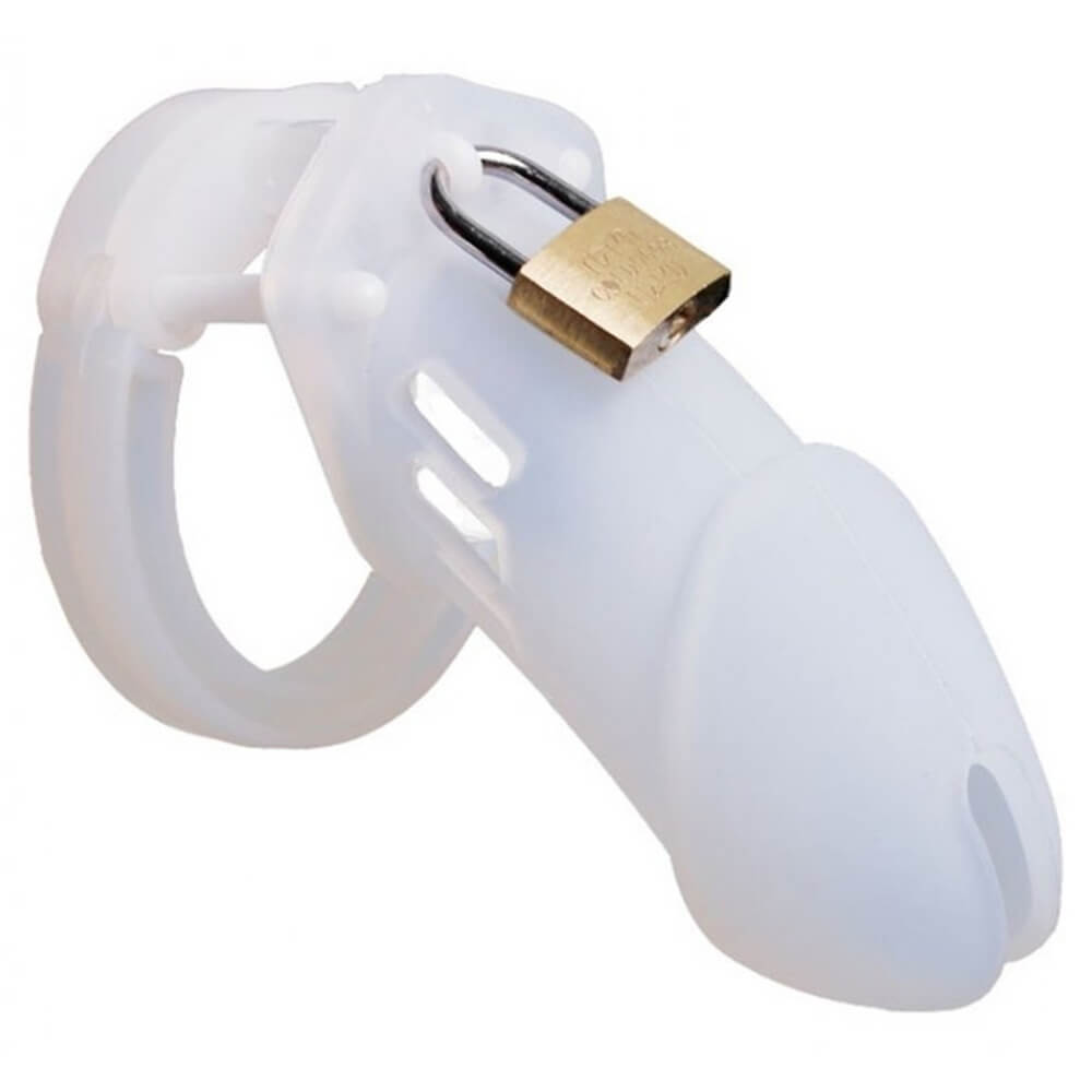 Cage de chasteté homme silicone blanc Fukr