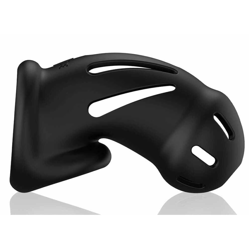 Cage de chasteté silicone ManCage modèle 27 - 9.6x3.5cm noire
