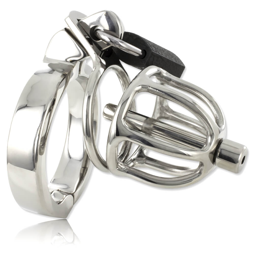 Cage De Chastet Homme Acier Tiny Avec Plug Ur tral FCCA017