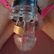 Cage de chasteté homme ajustable Clear 8x3.2cm