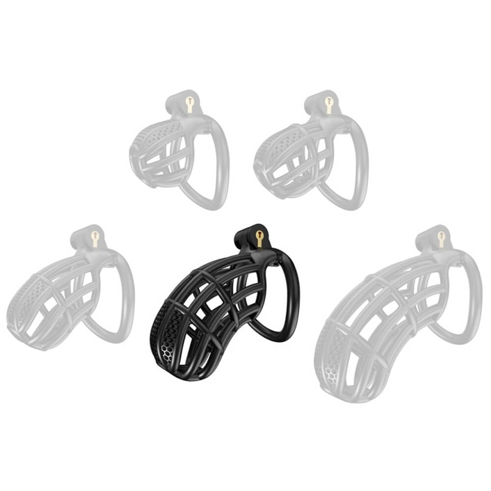 Cage de chasteté ABS noir Cock Lock Nexia XL 10 x 3.4 cm