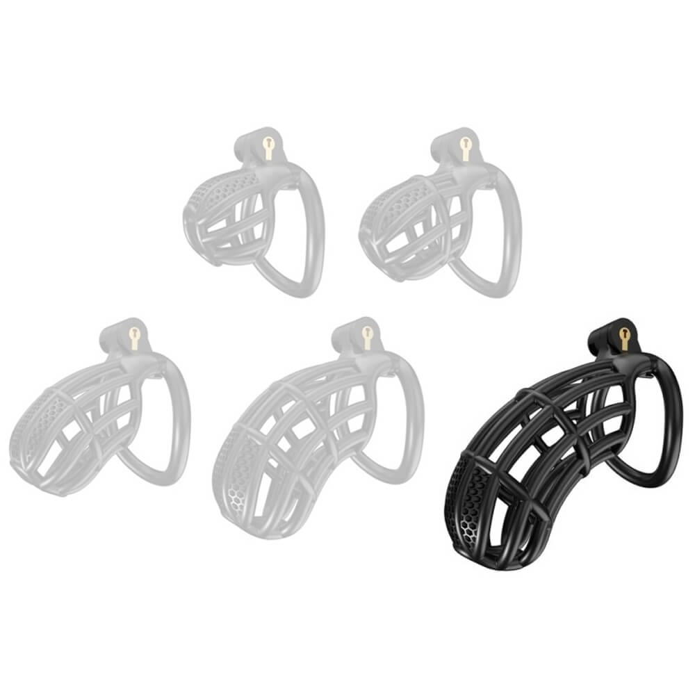 Cage de chasteté ABS noir Cock Lock Nexia XXL 11.5 x 3.4 cm