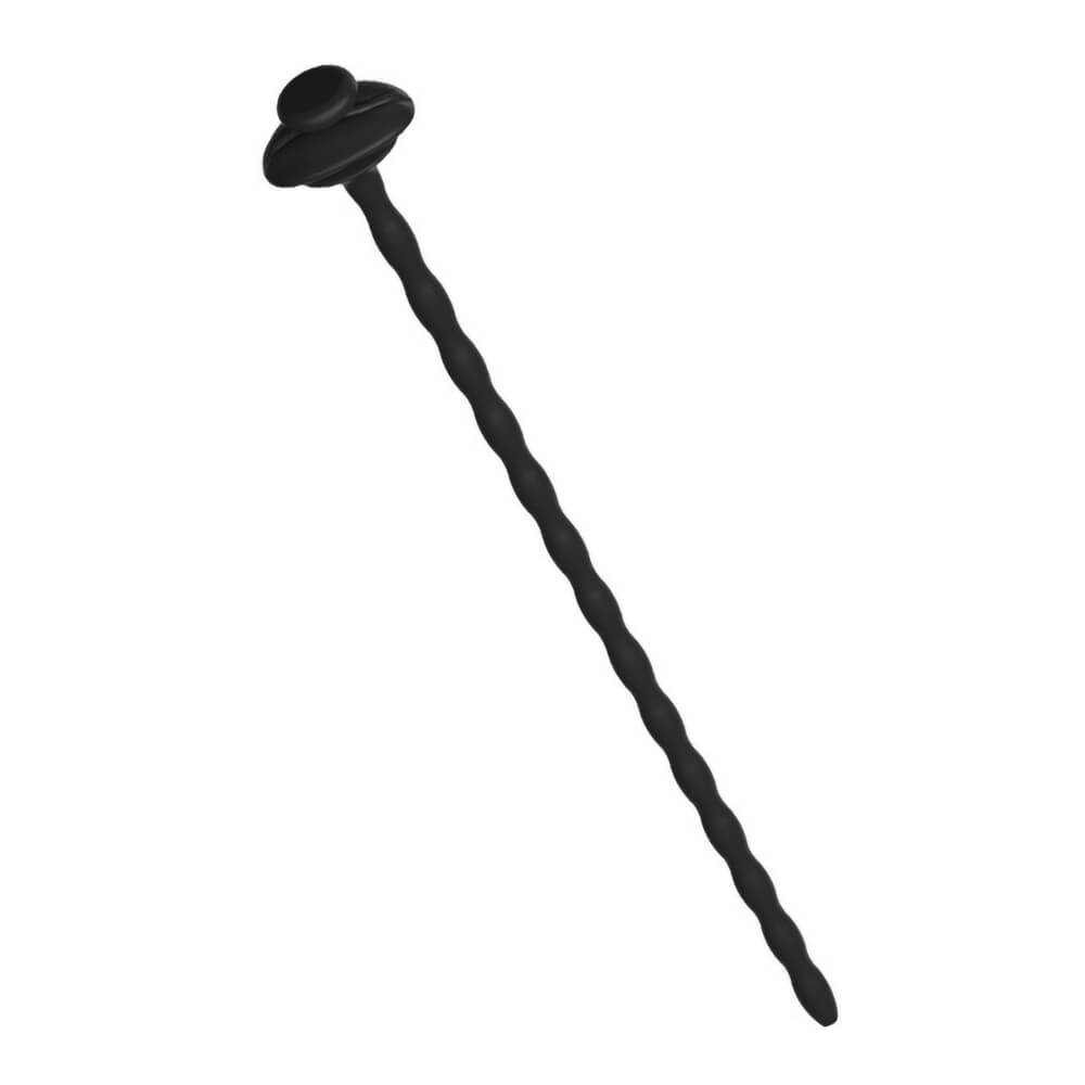 Plug urétral silicone noir Vulvicock M 25 cm - Diamètre 6mm