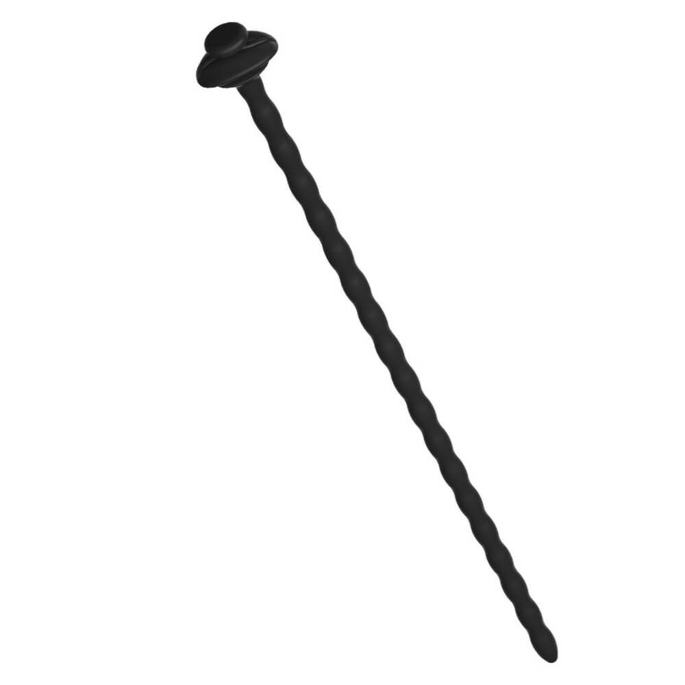 Plug urétral silicone noir Vulvicock L 32 cm - Diamètre 8mm