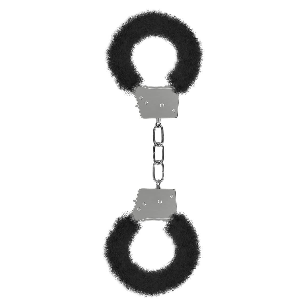 Menottes Métalliques Fourrure  Noire Ouch!
