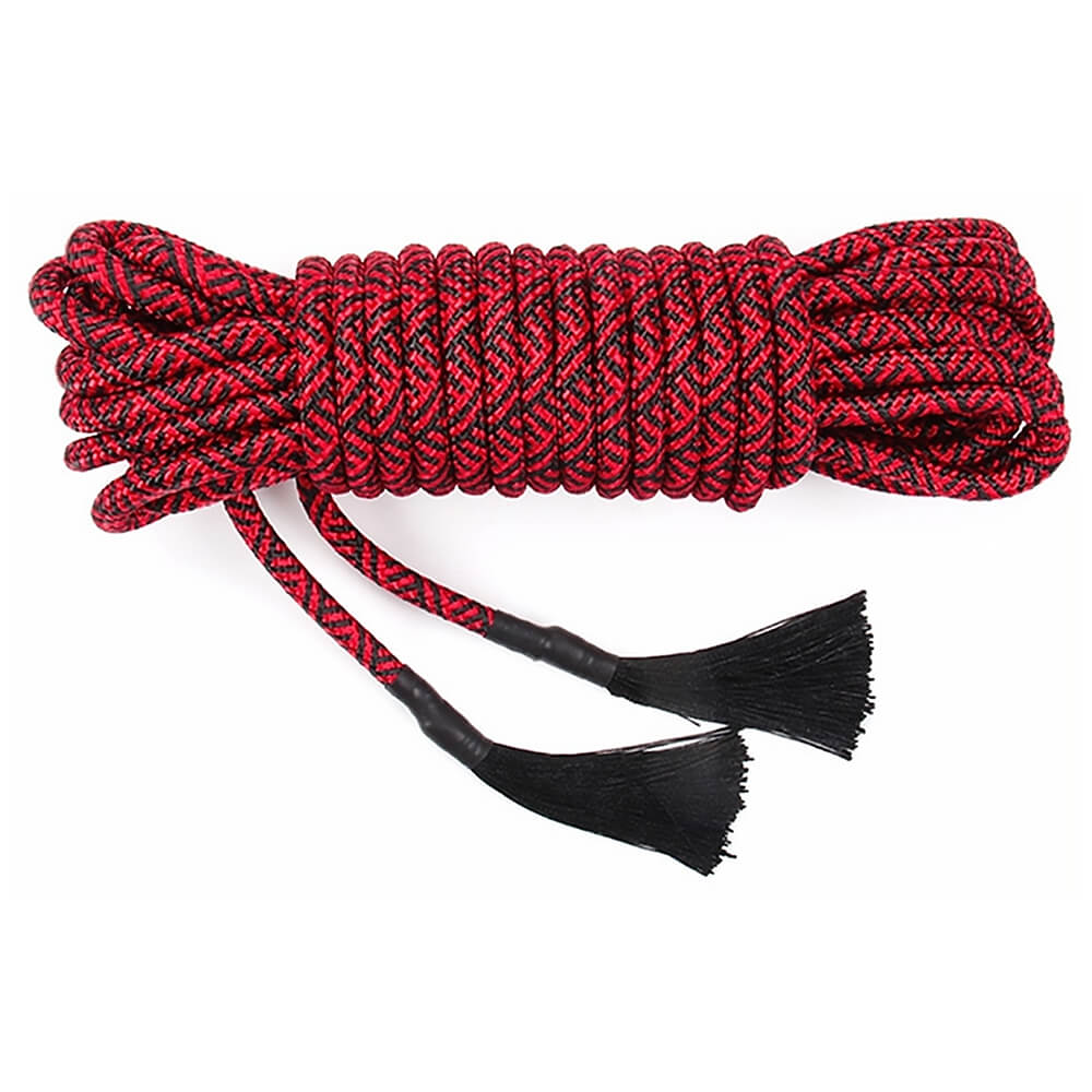 Corde de bondage Scint 10m rouge et noire