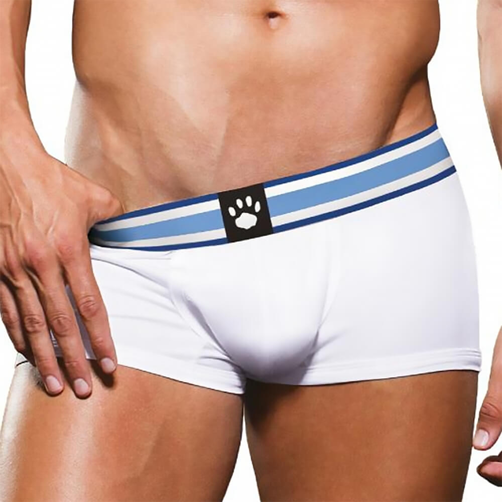 Boxer homme Prowler Trunk Blanc-Bleu