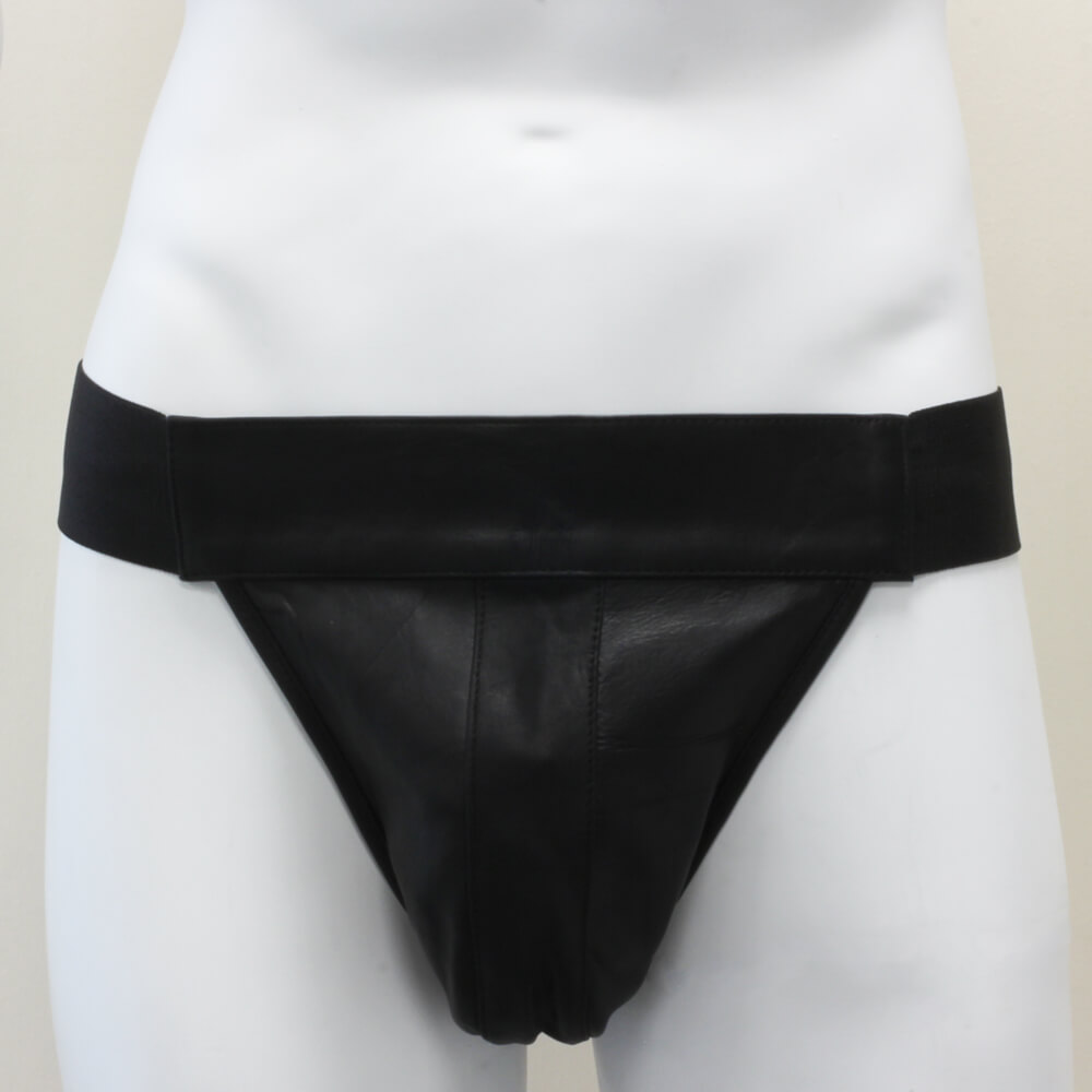 Jockstrap homme cuir noir