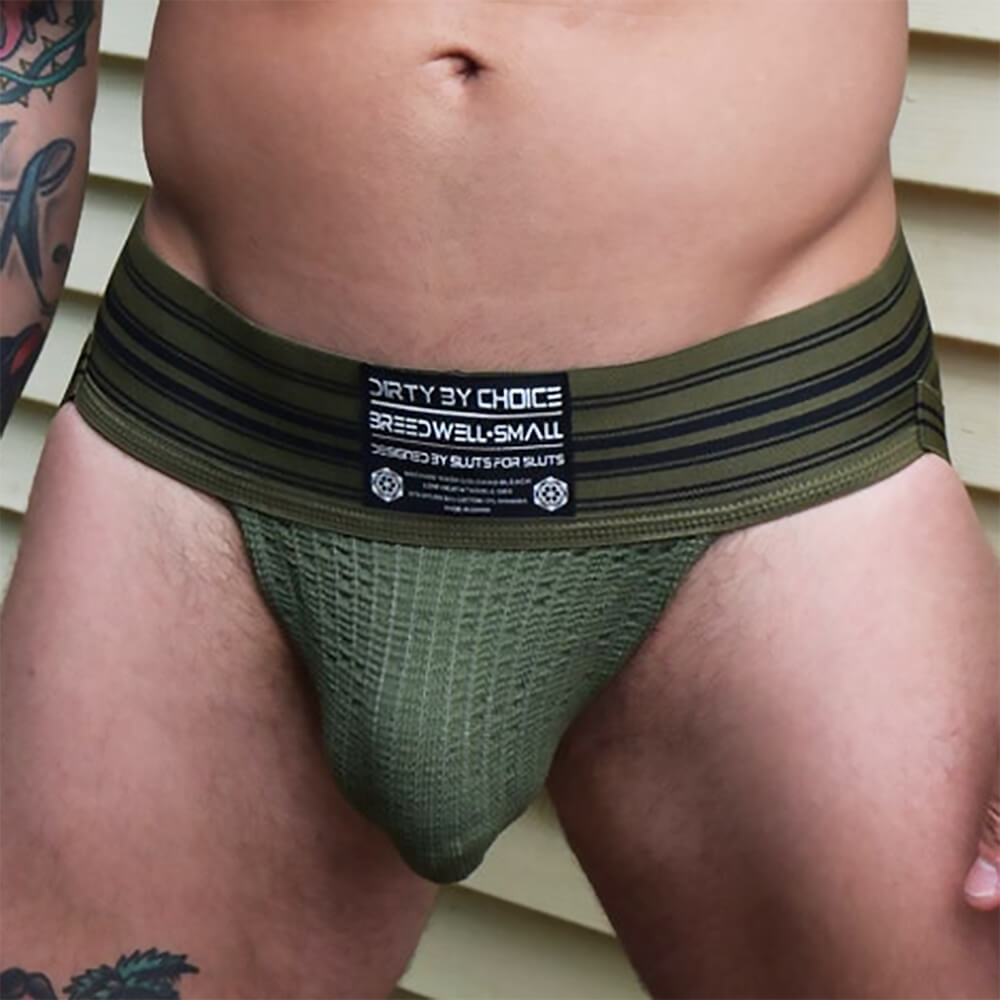 Jockstrap homme Breedwell Cumdump Kaki