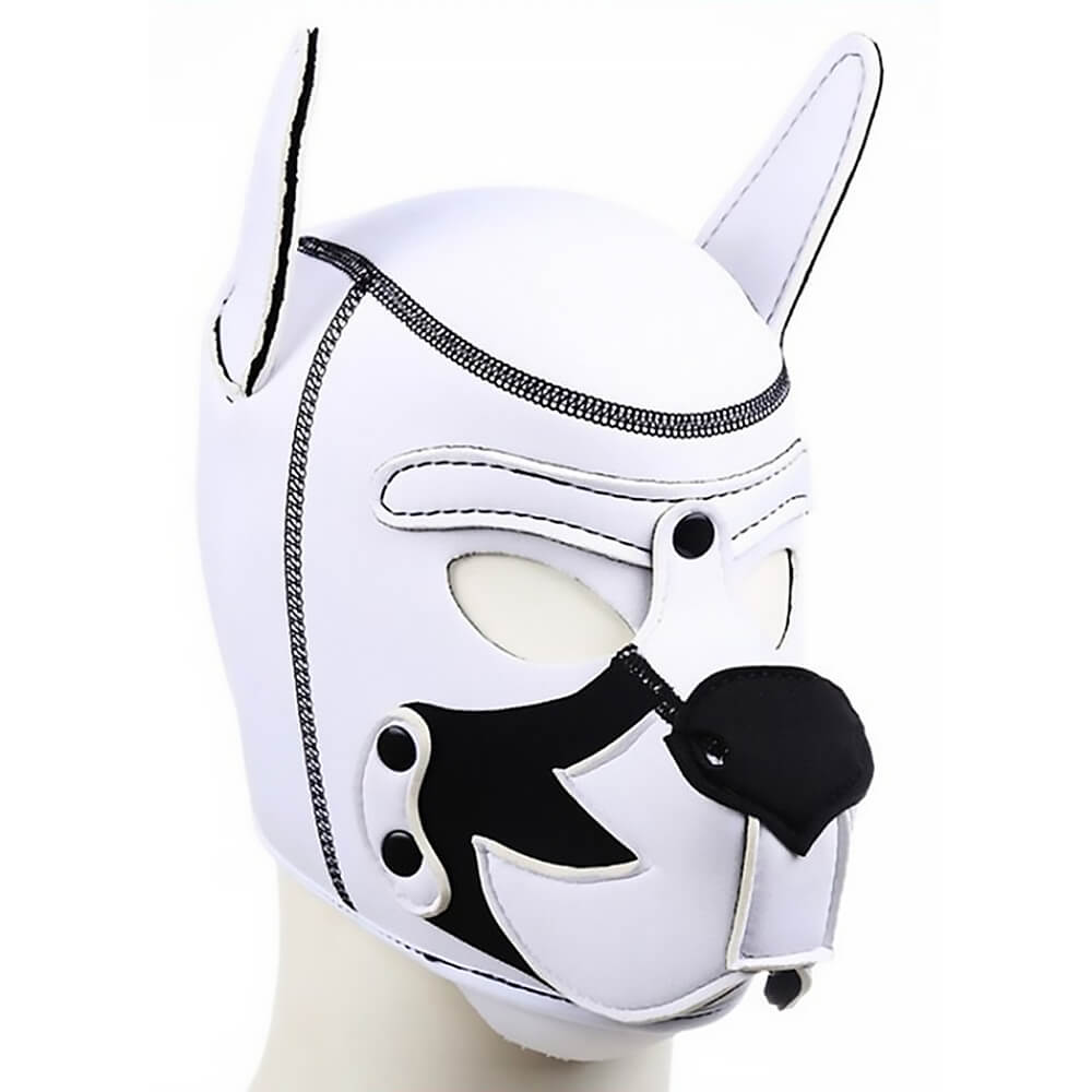 Masque Puppy Fox néoprène Kinky Puppy blanc et noir