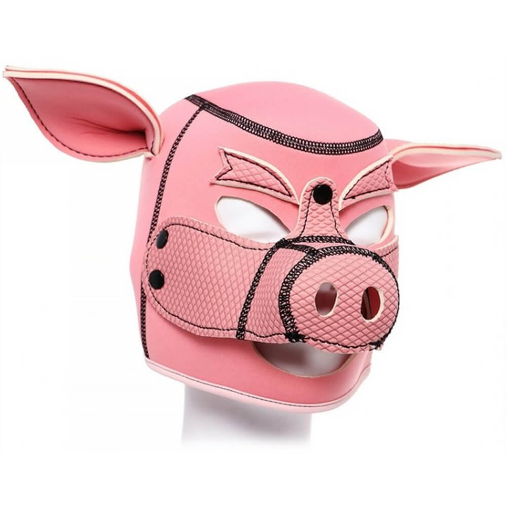 Masque tête de cochon Pig Hood rose