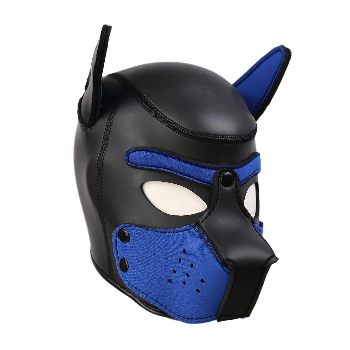 Masque Puppy néoprène Kinky Puppy noir et bleu