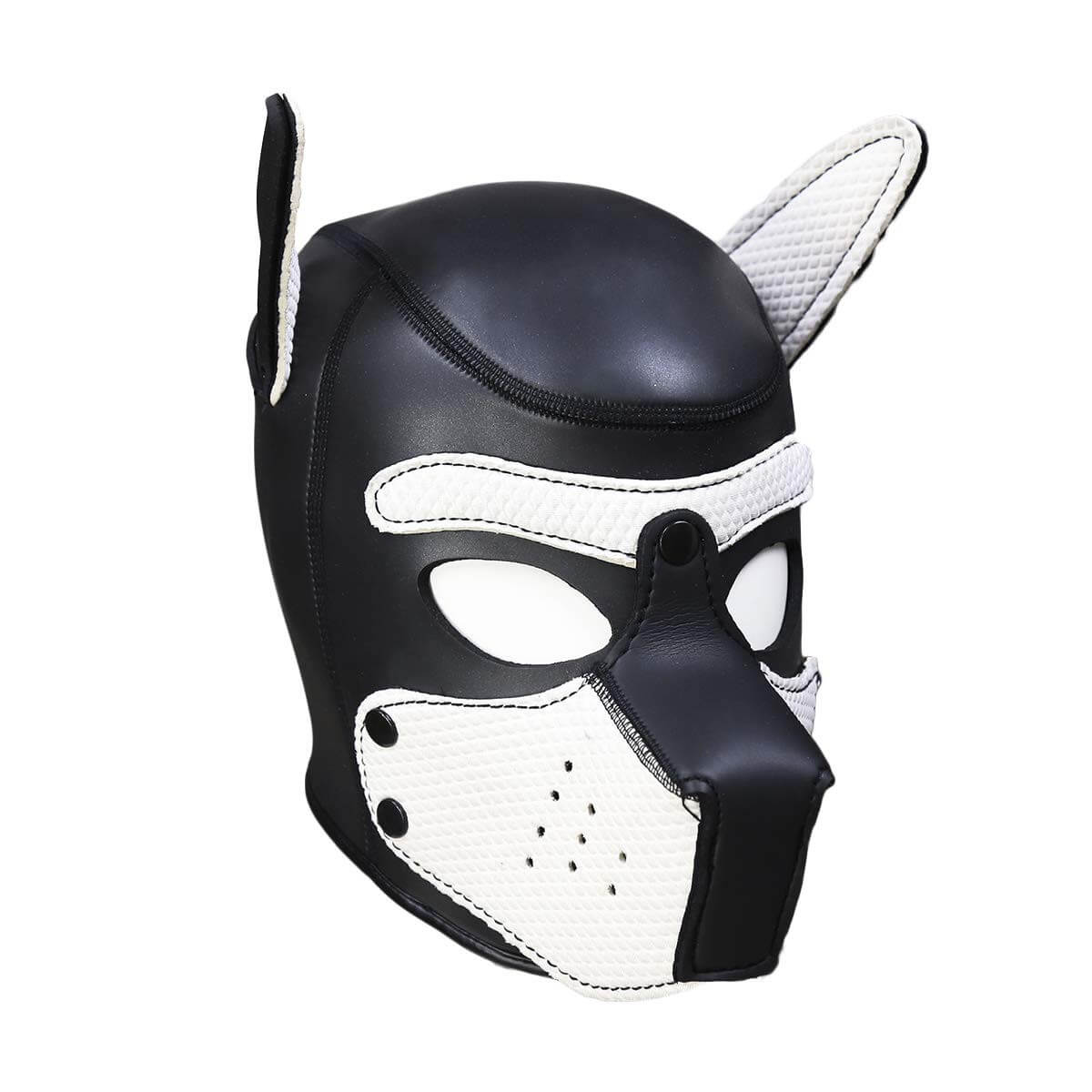 Masque Puppy néoprène Kinky Puppy noir et blanc