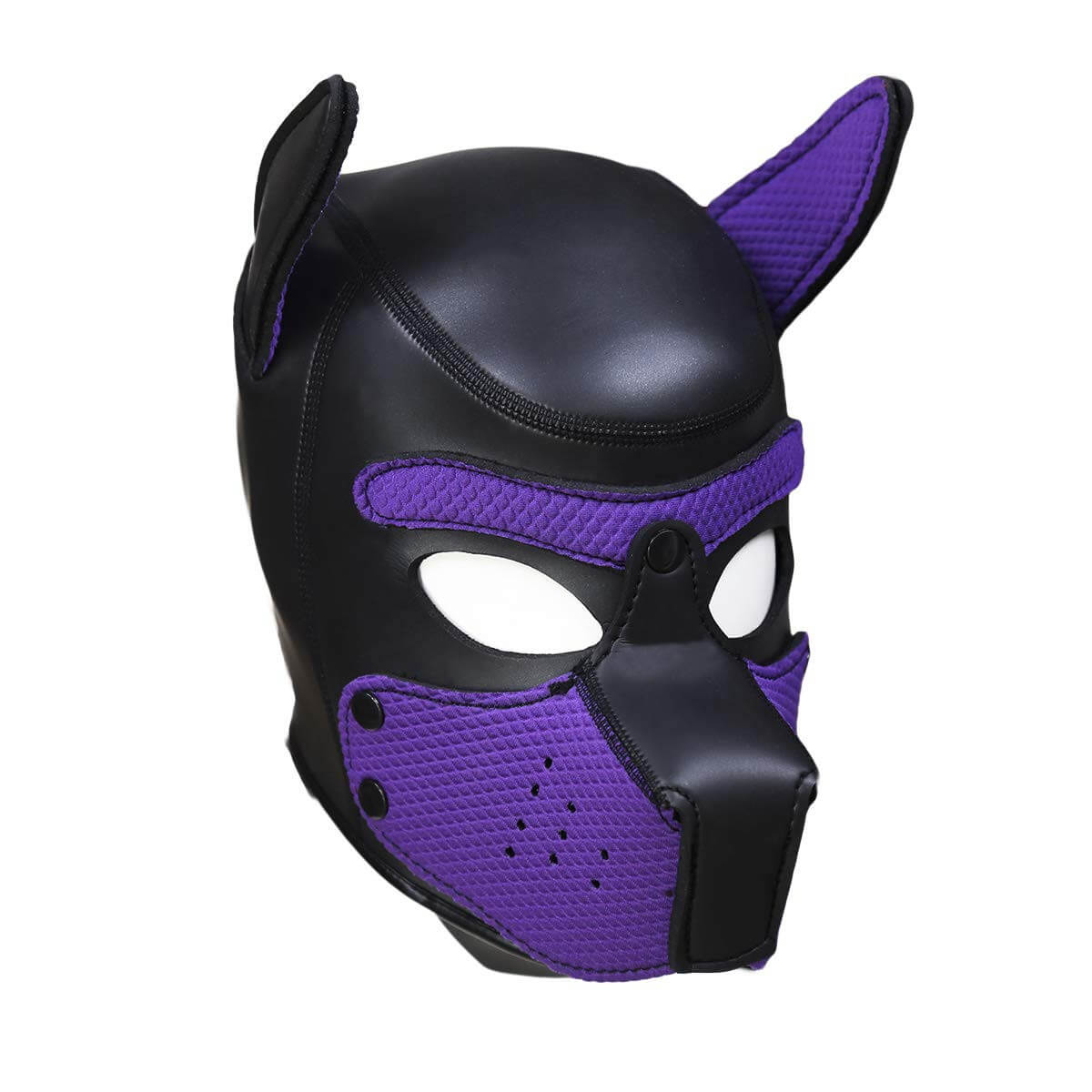 Masque Puppy néoprène Kinky Puppy noir et violet