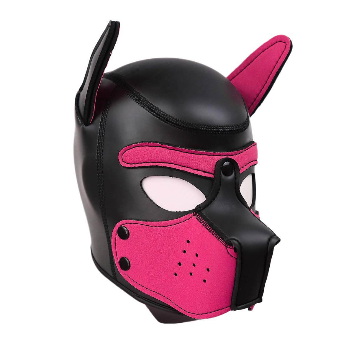 Masque Puppy néoprène Kinky Puppy noir et rose