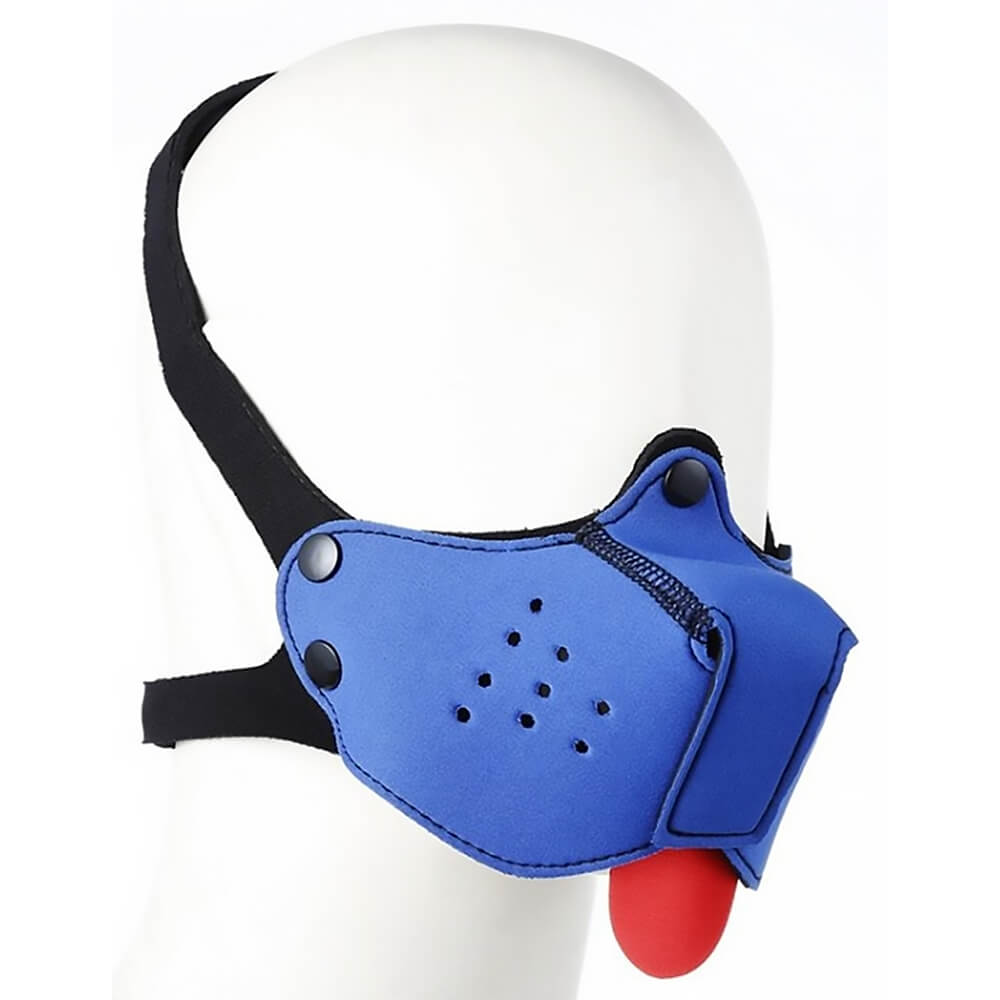 Masque Puppy néoprène Kinky Puppy museau bleu