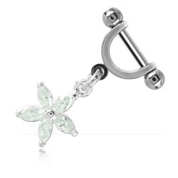 Étrier intime Fleur cristal