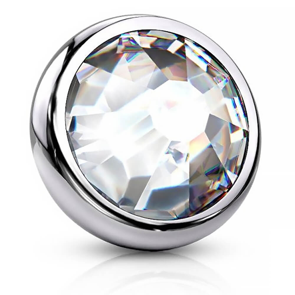Disque acier cristal plat pour tige 1.6mm vis interne