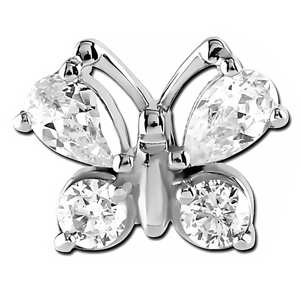 Papillon de Cristal pour tige 1.6mm vis interne ou micro-dermal