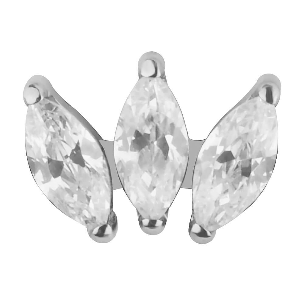 Trois marquises titane pour tige 1.2mm vis interne ou micro-dermal