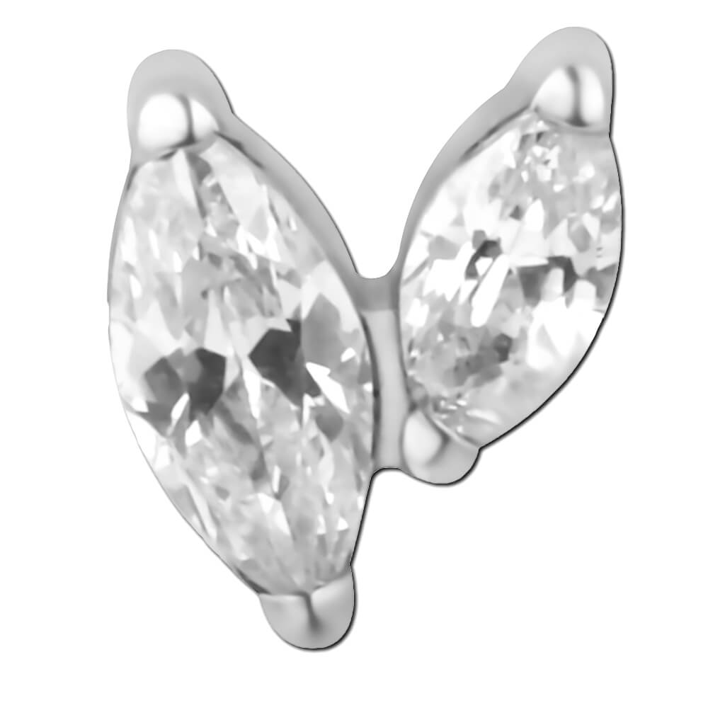 Deux Marquises titane pour tige 1.2mm vis interne ou micro-dermal