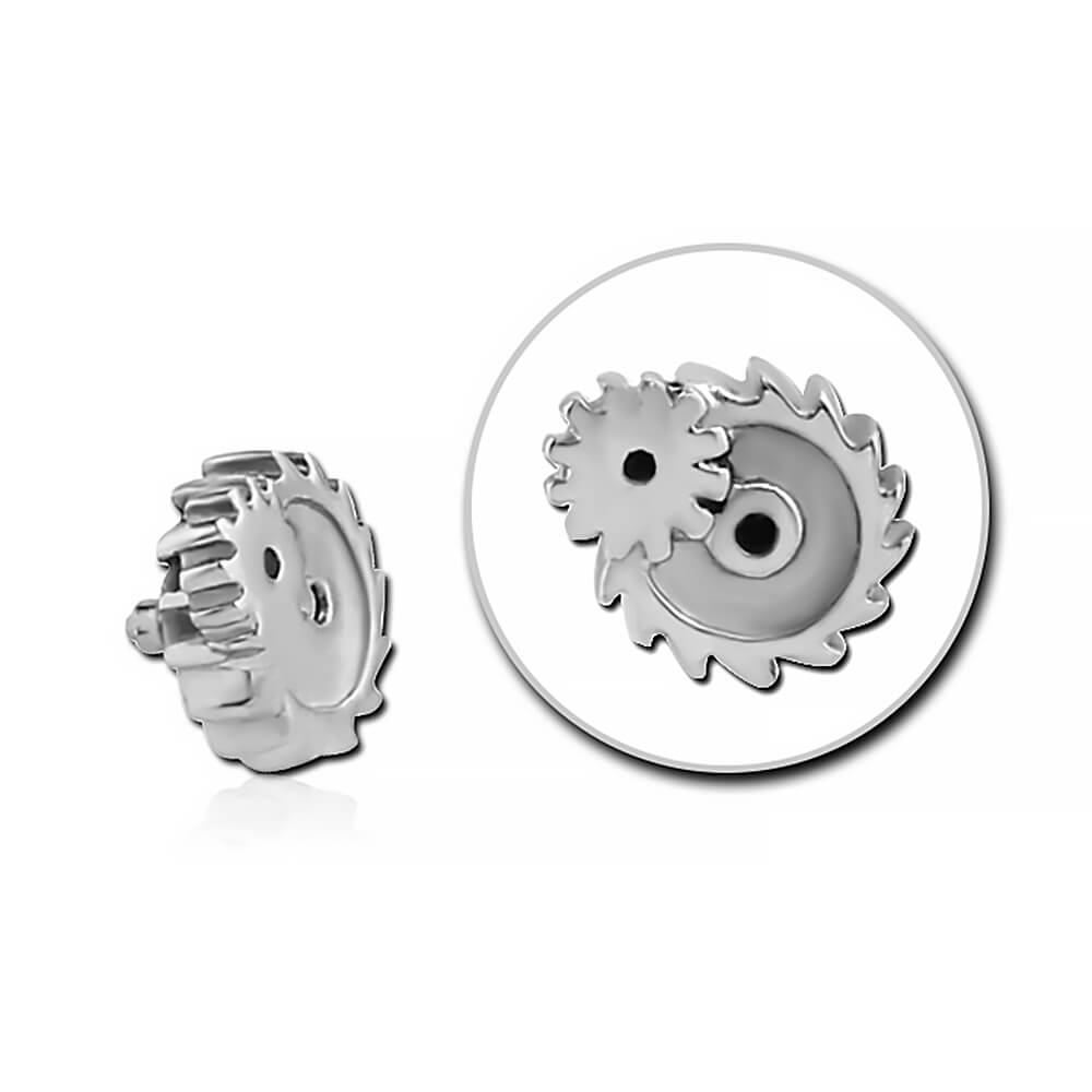 Inoki – Rouages En Acier Chirurgical Pour Piercing Tige 1,6 Mm (vis Interne Ou Micro-dermal) – Bijou Personnalisable