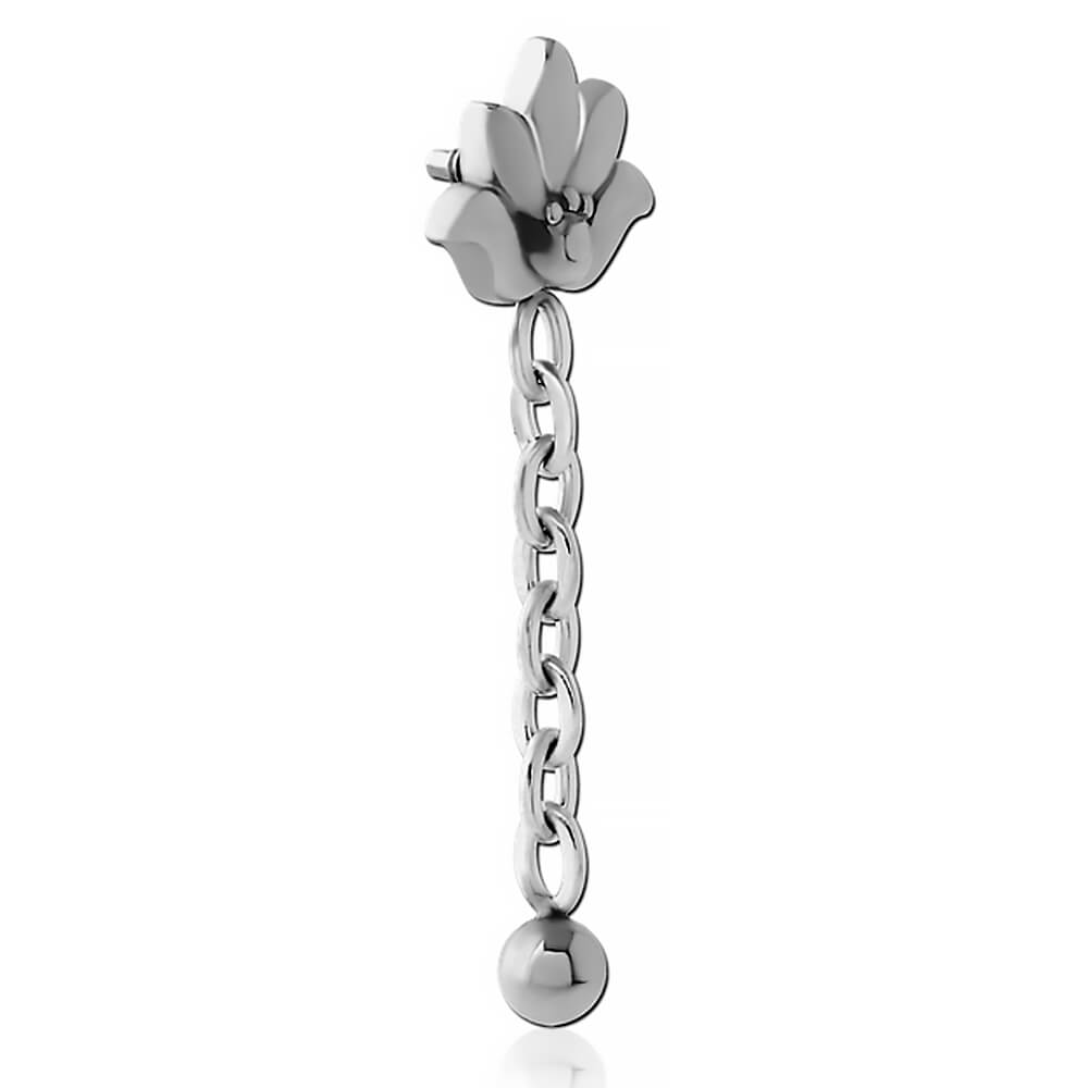 Oeil Grec En Acier 316L Pour Piercing - Tige 1.6mm, Vis Interne Ou Micro-dermal - 3.5x5.5x2 Mm