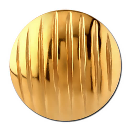 Dôme strié plaqué or pour micro-dermal 1.6mm