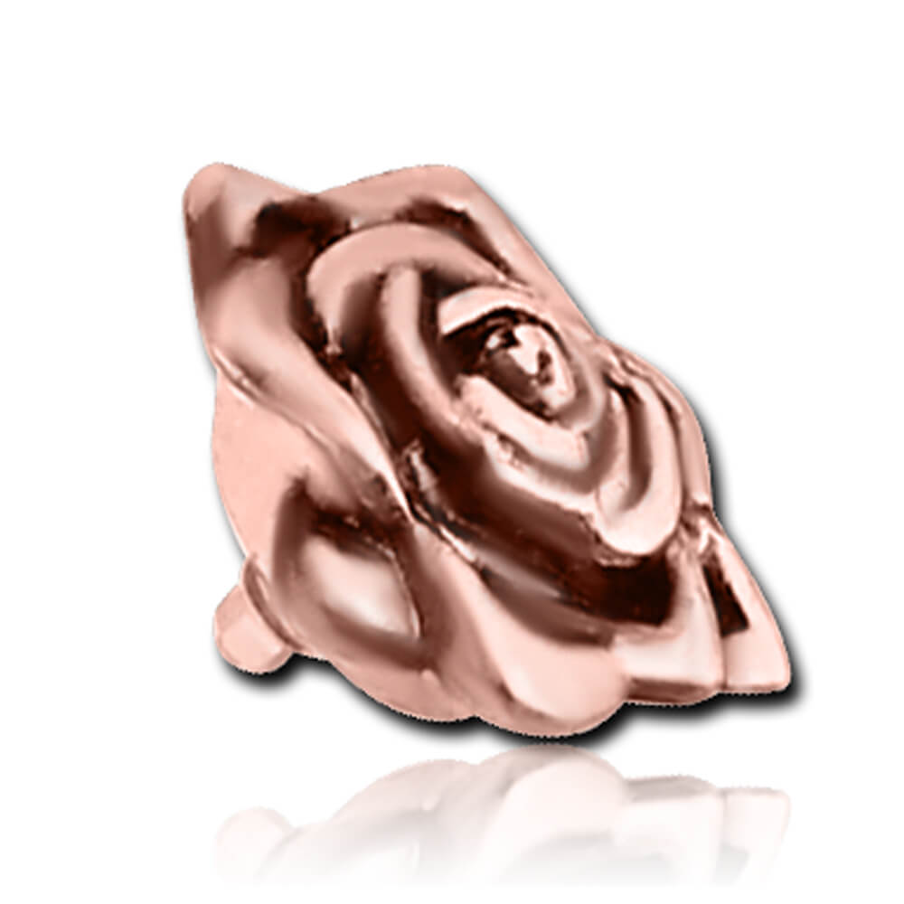 Rose plaqué or rose pour tige 1.6mm vis interne ou micro-dermal