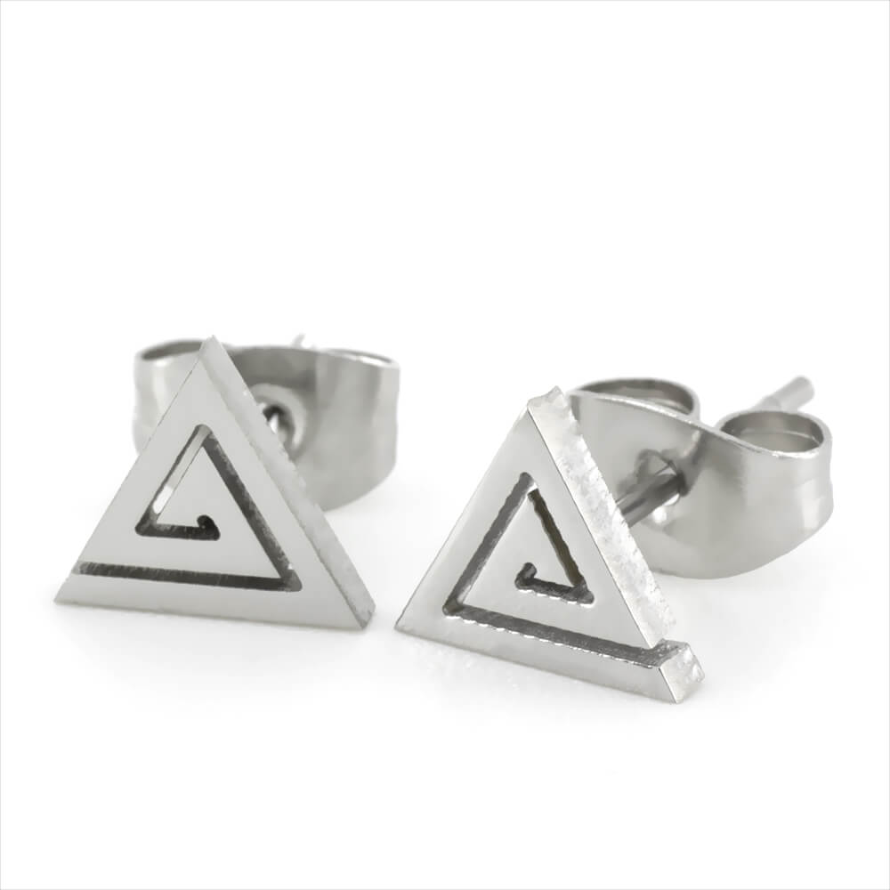 Clous d'oreille acier Triangle