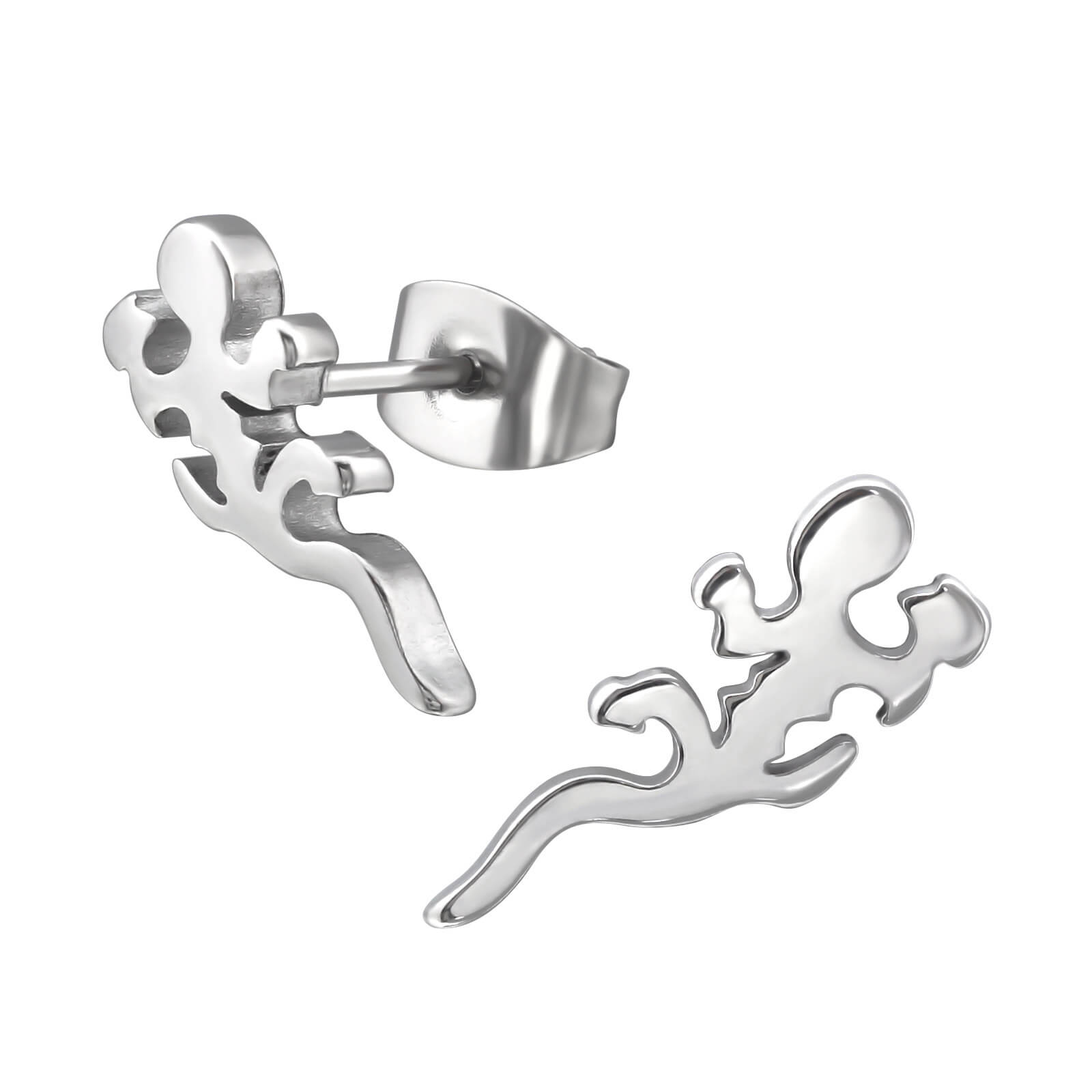 Clous d'oreille acier Salamandre