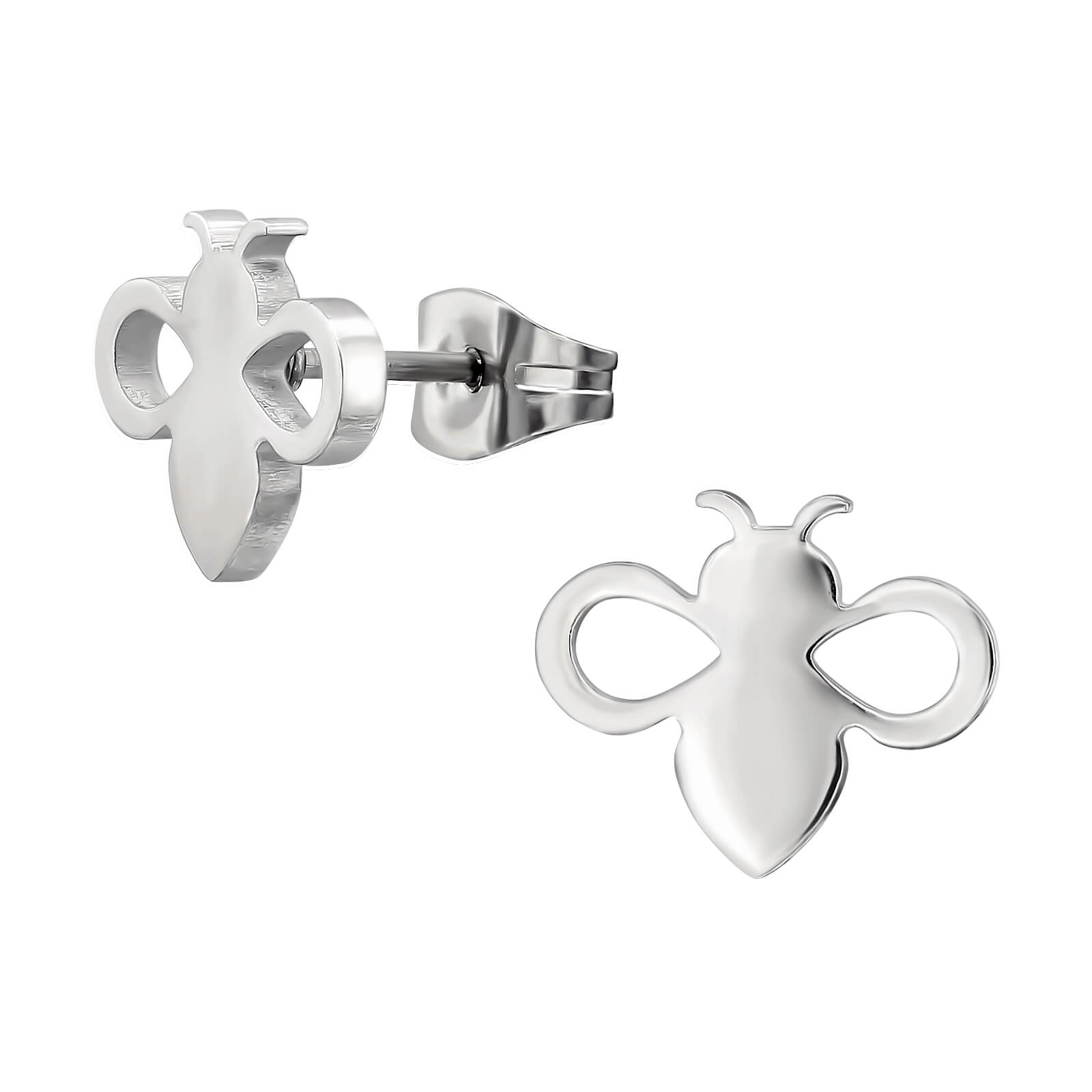 Clous d'oreille acier Abeille