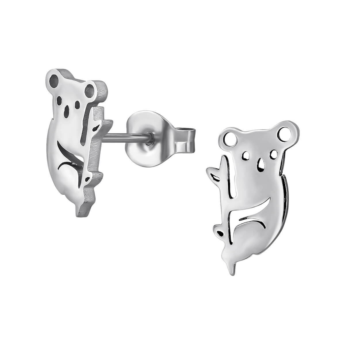 Clous d'oreille acier Koala