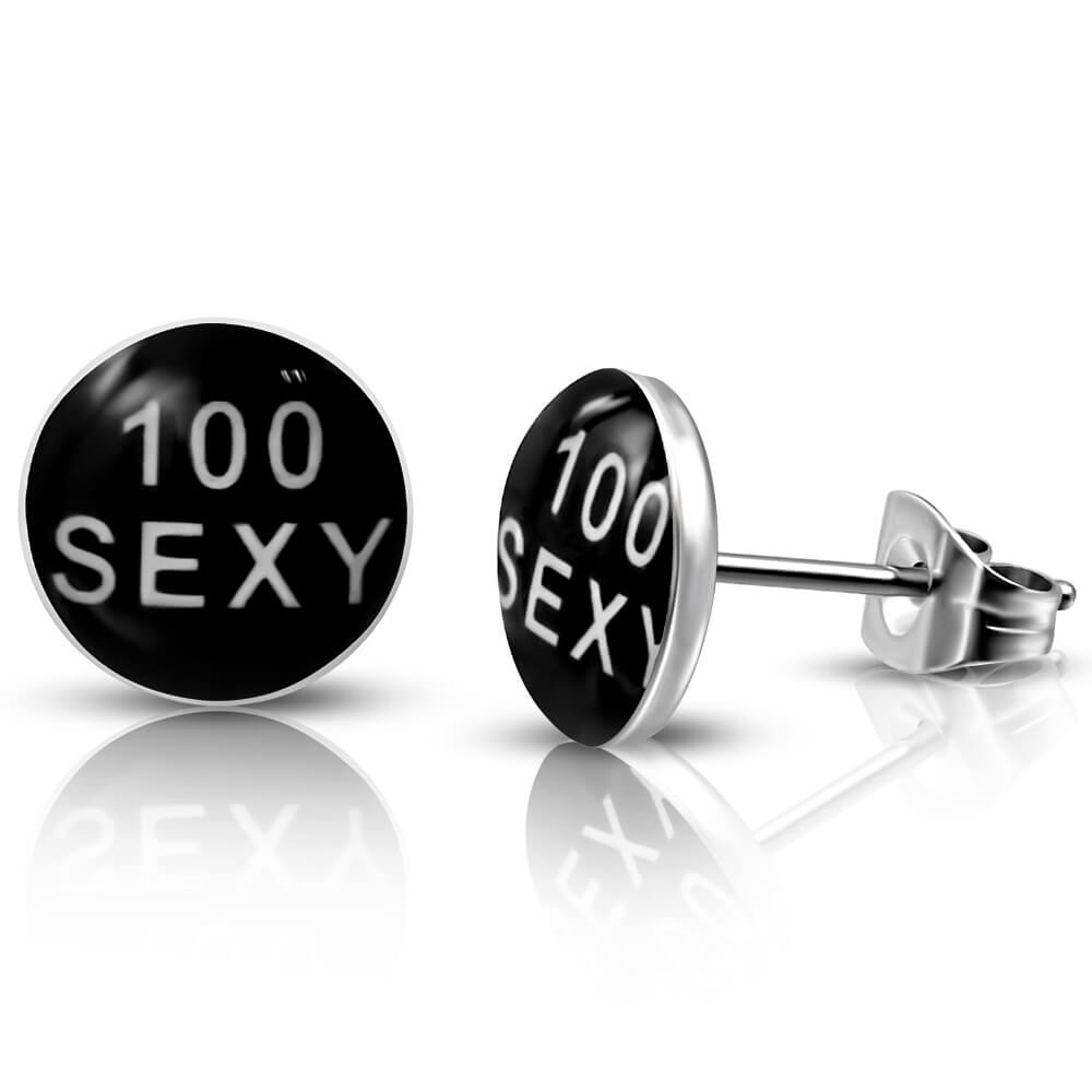 Clous d'oreille acier logo 100 Sexy