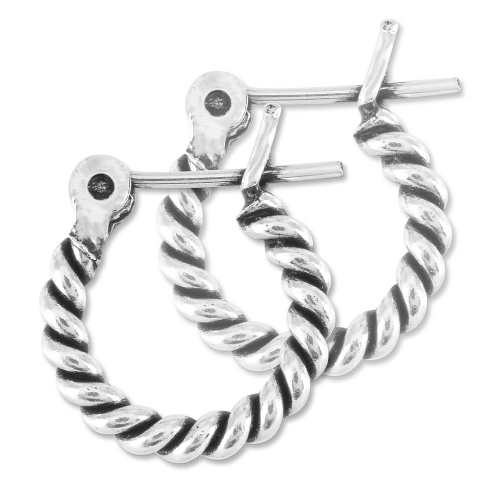 Créoles argent décor H