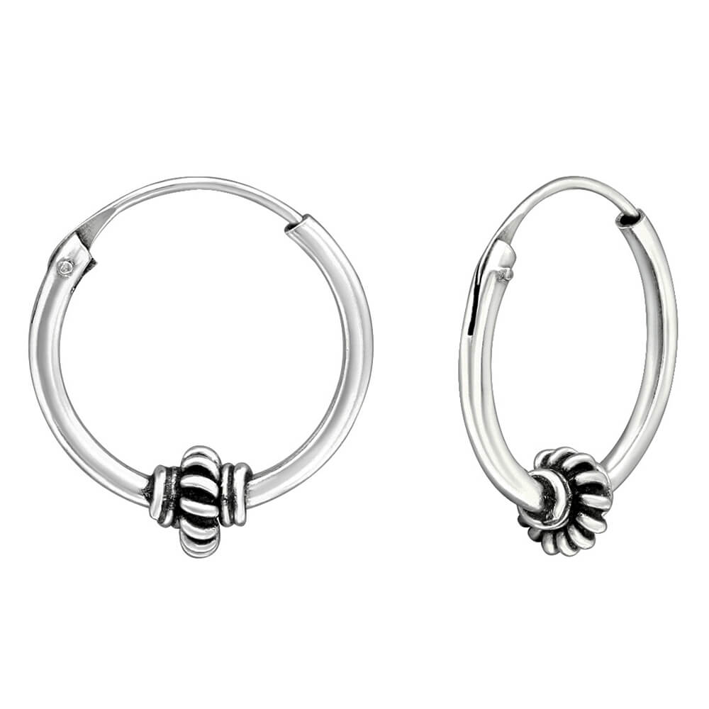 Créoles argent décor L