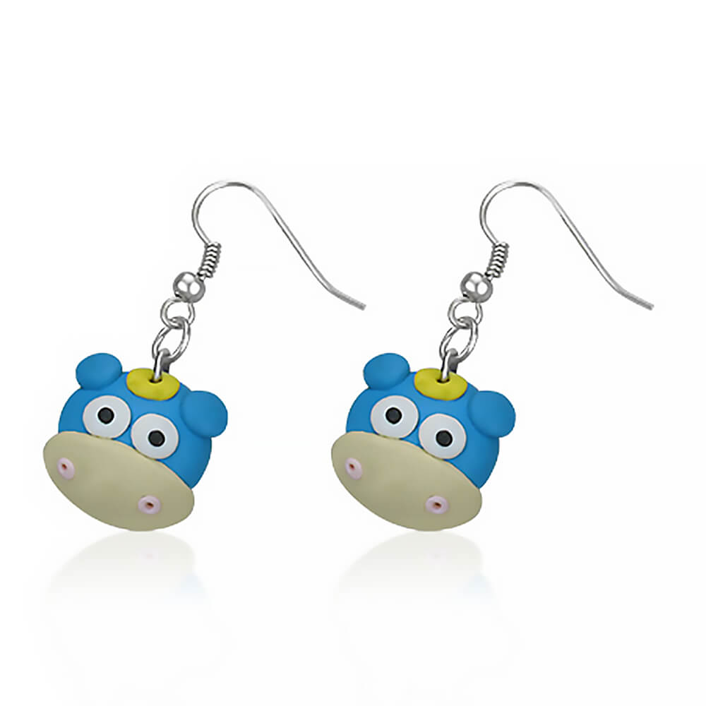 Pendants d'oreille Vache bleue