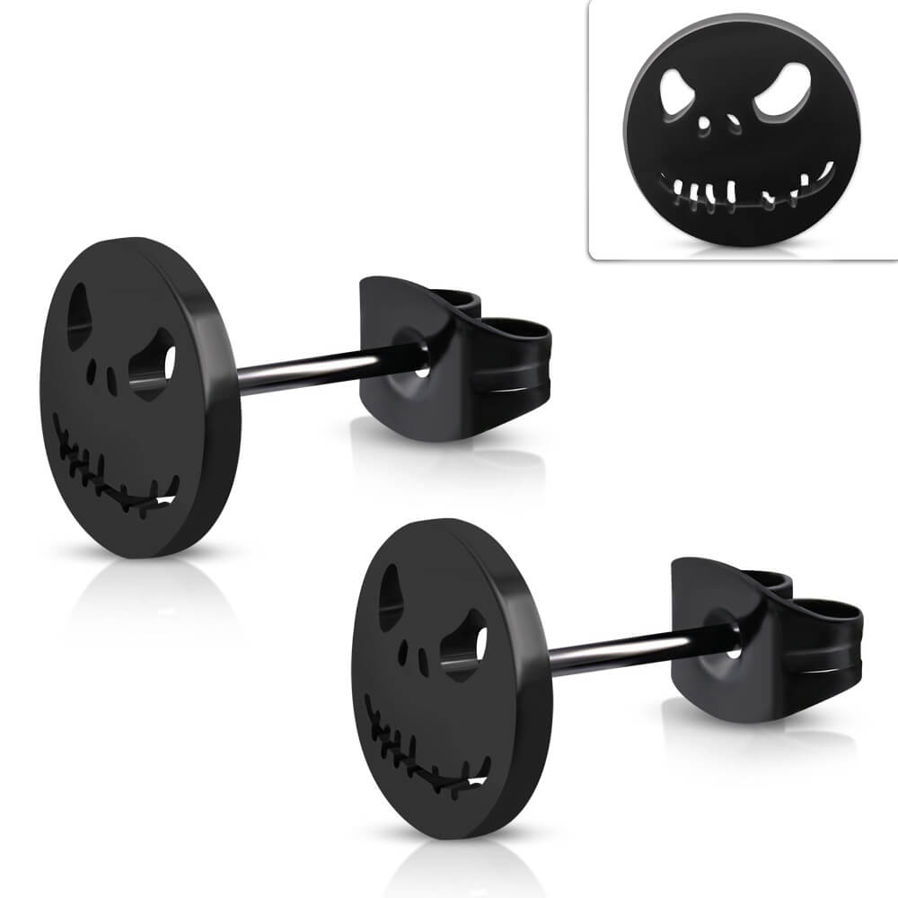 clous-d-oreille-acier-noir-tri-stars-zonm013