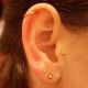 Clous d'oreille plaqué or jaune 14k boule 4mm