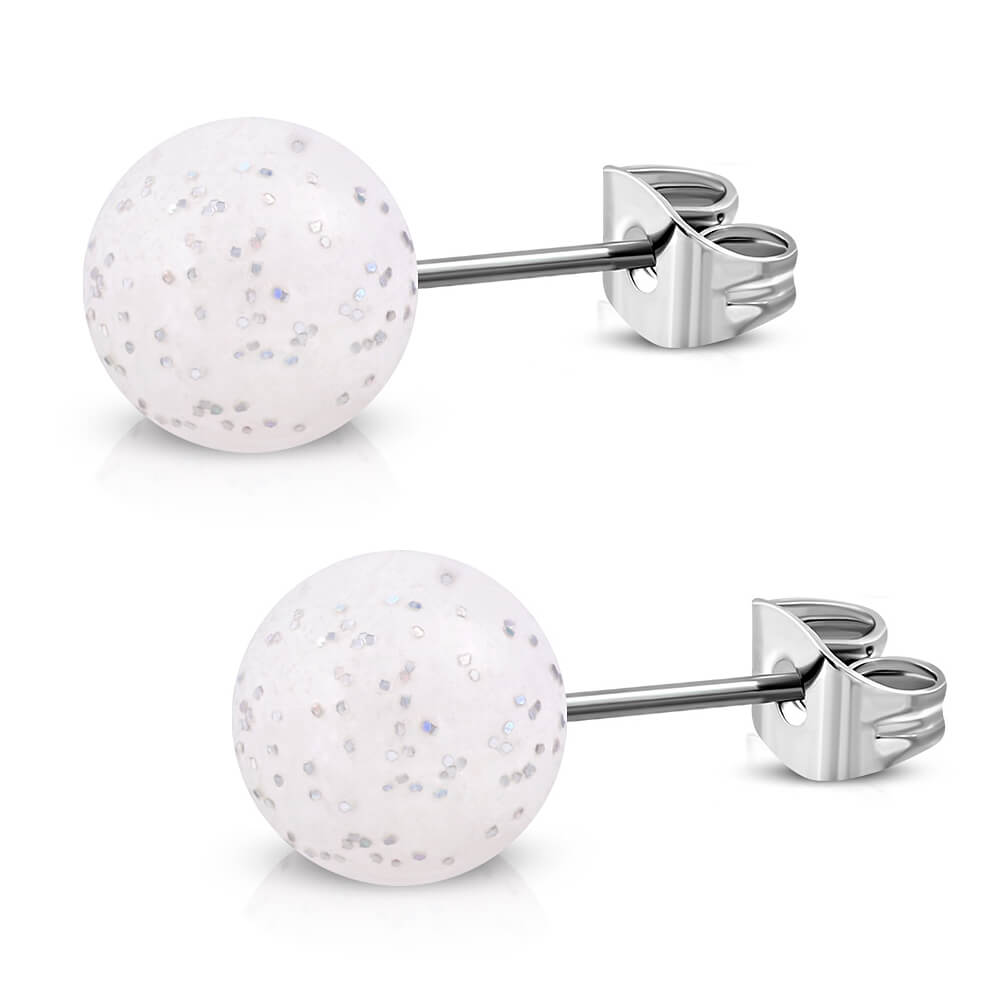 Clous d'oreille White Stardust