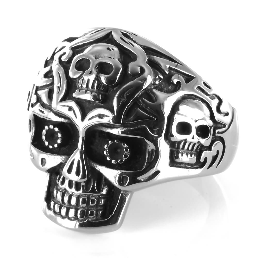 Bague acier Fatboy Mexican Sugar Skull Calavera