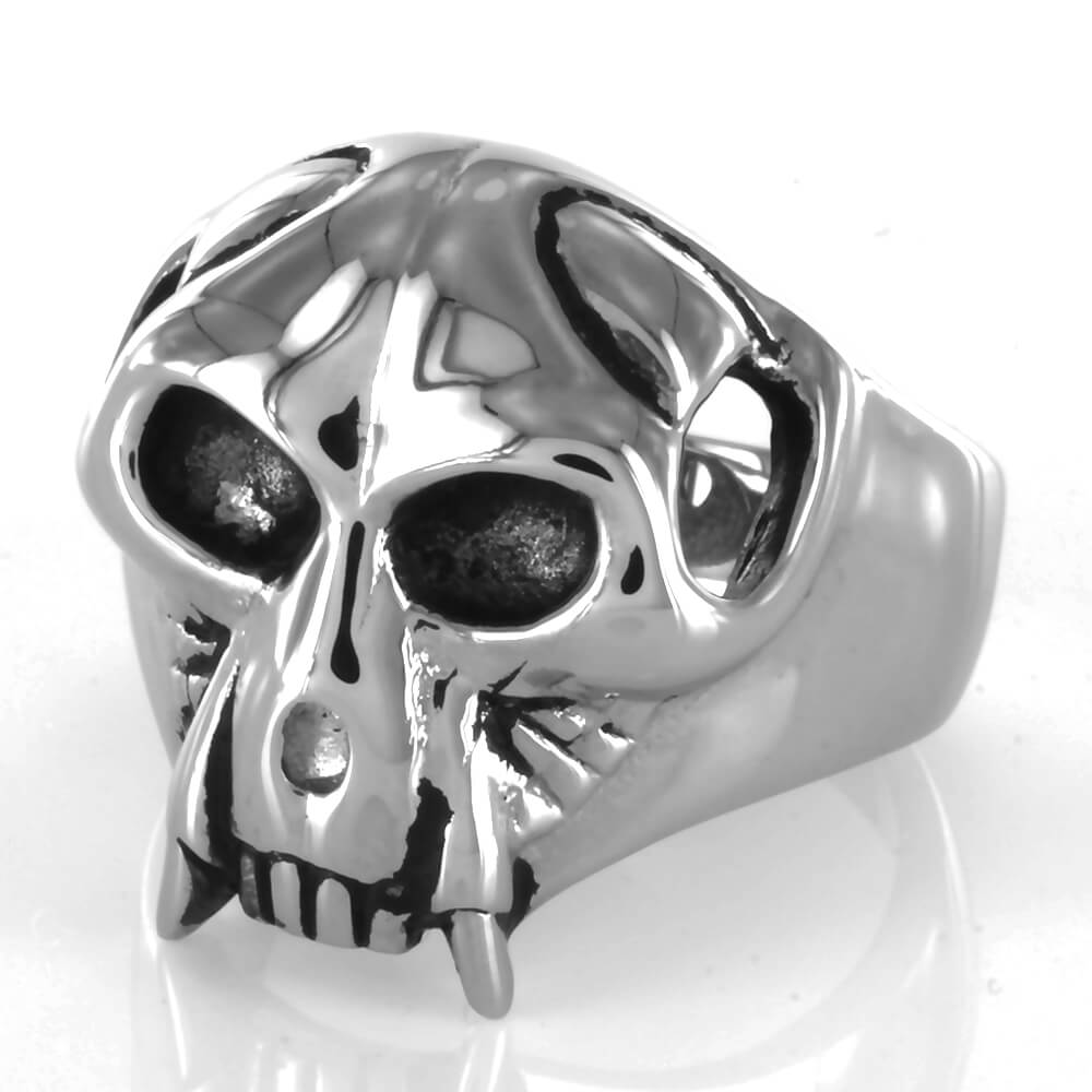 Bague acier Vampire Skull Face