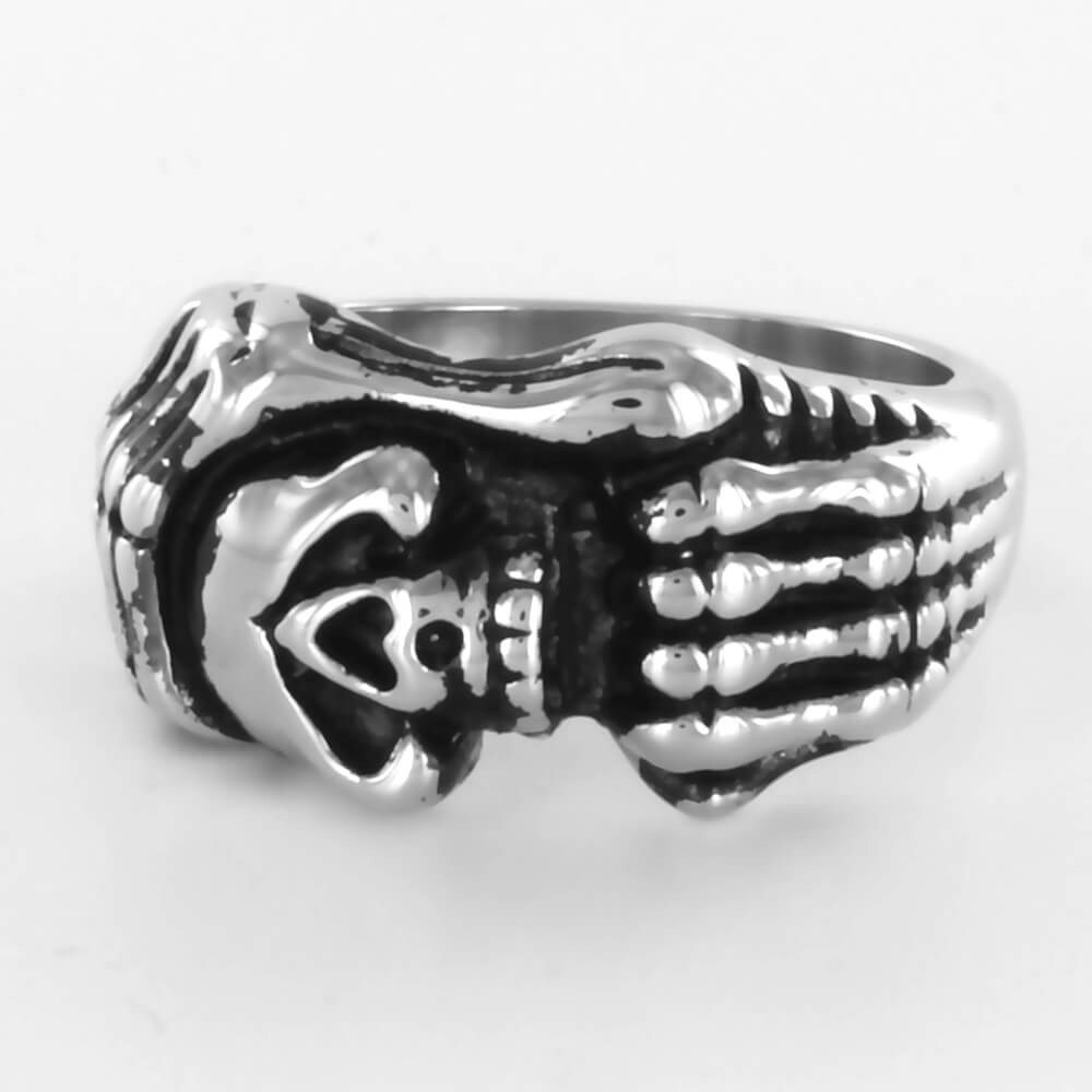 Bague acier Ghost Skull Skeleton Hand