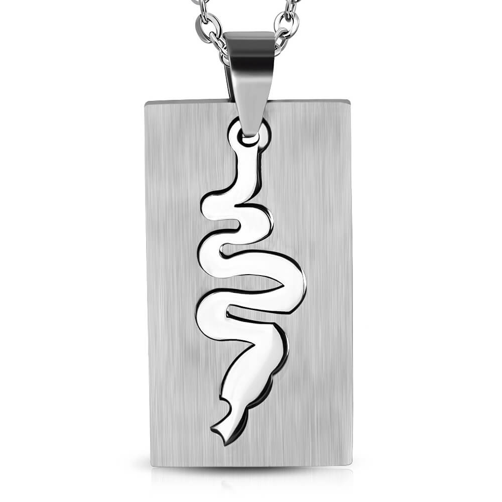 Pendentif découpe acier Serpent