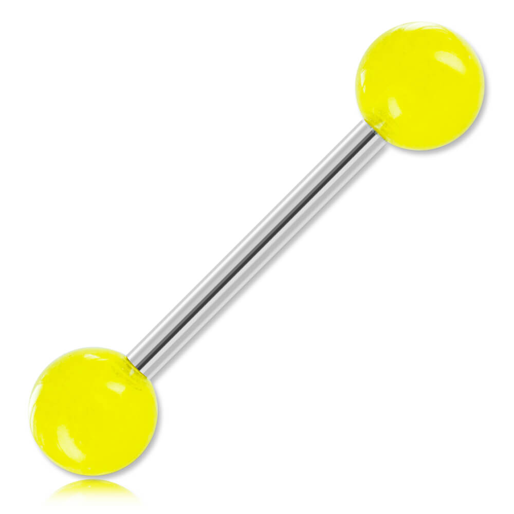 Barbell de langue Phosphorescent uni