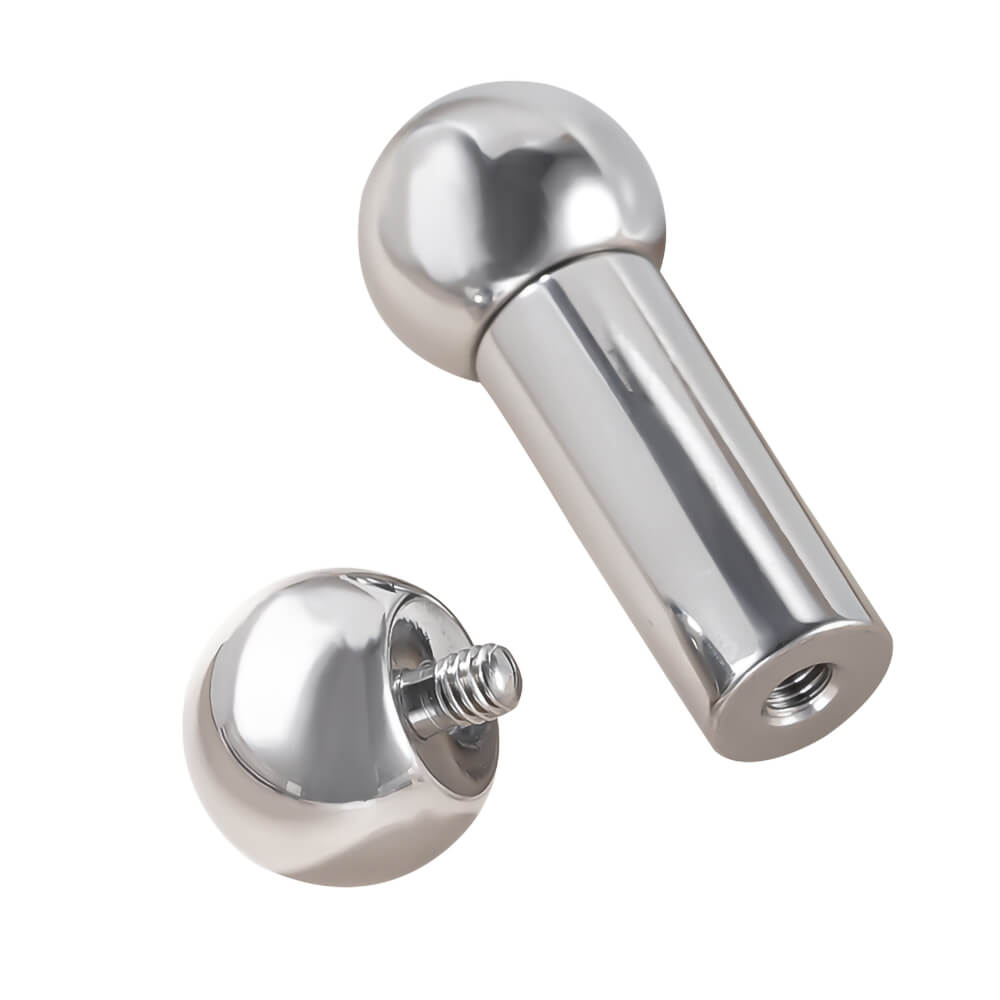 Barbell titane avec boules vis interne